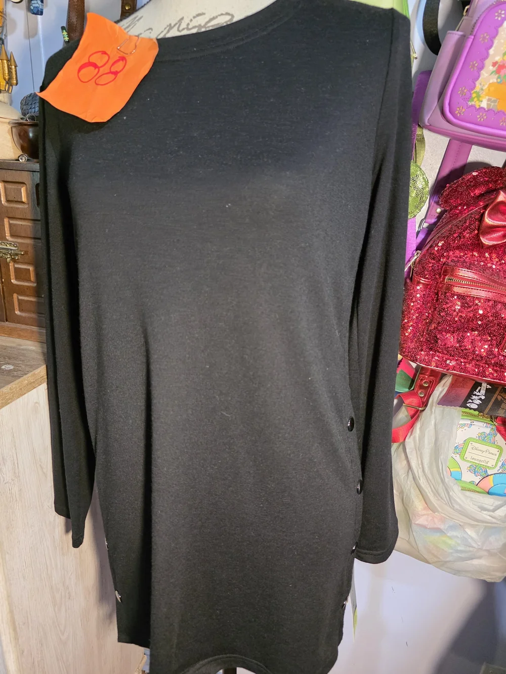 Ideology Black Top Extra Long NWT Size Small